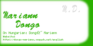 mariann dongo business card